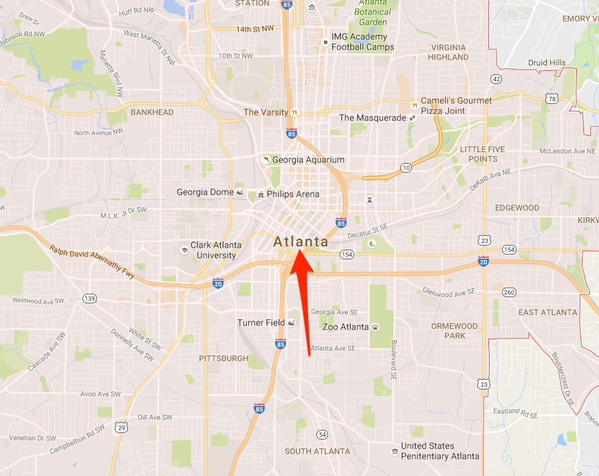 Centroid center of a city on Google Maps