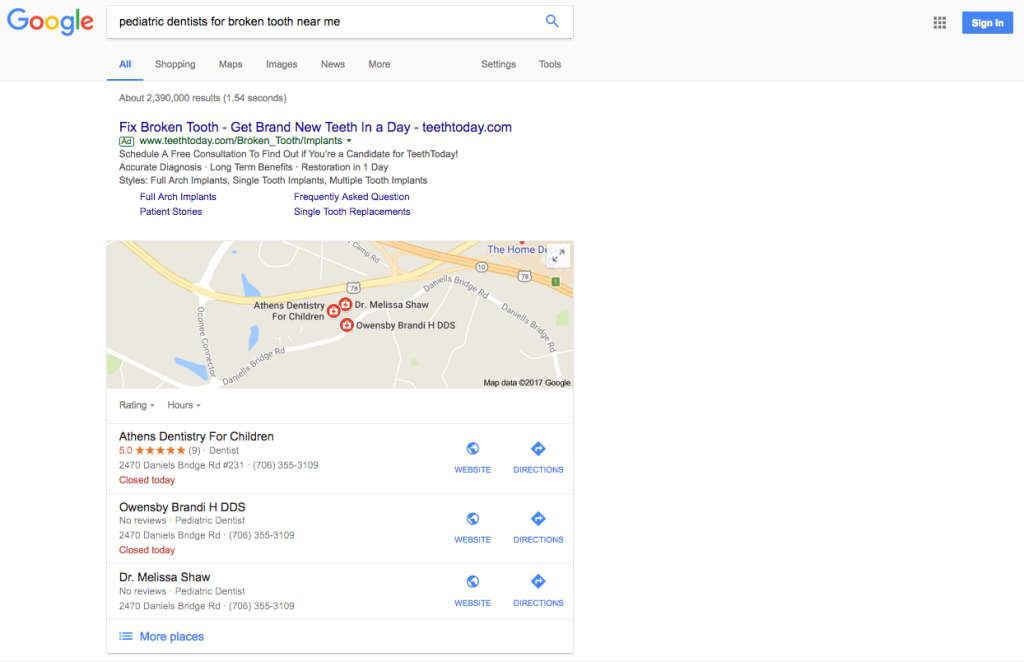 vertical directory pediatric dentist near me