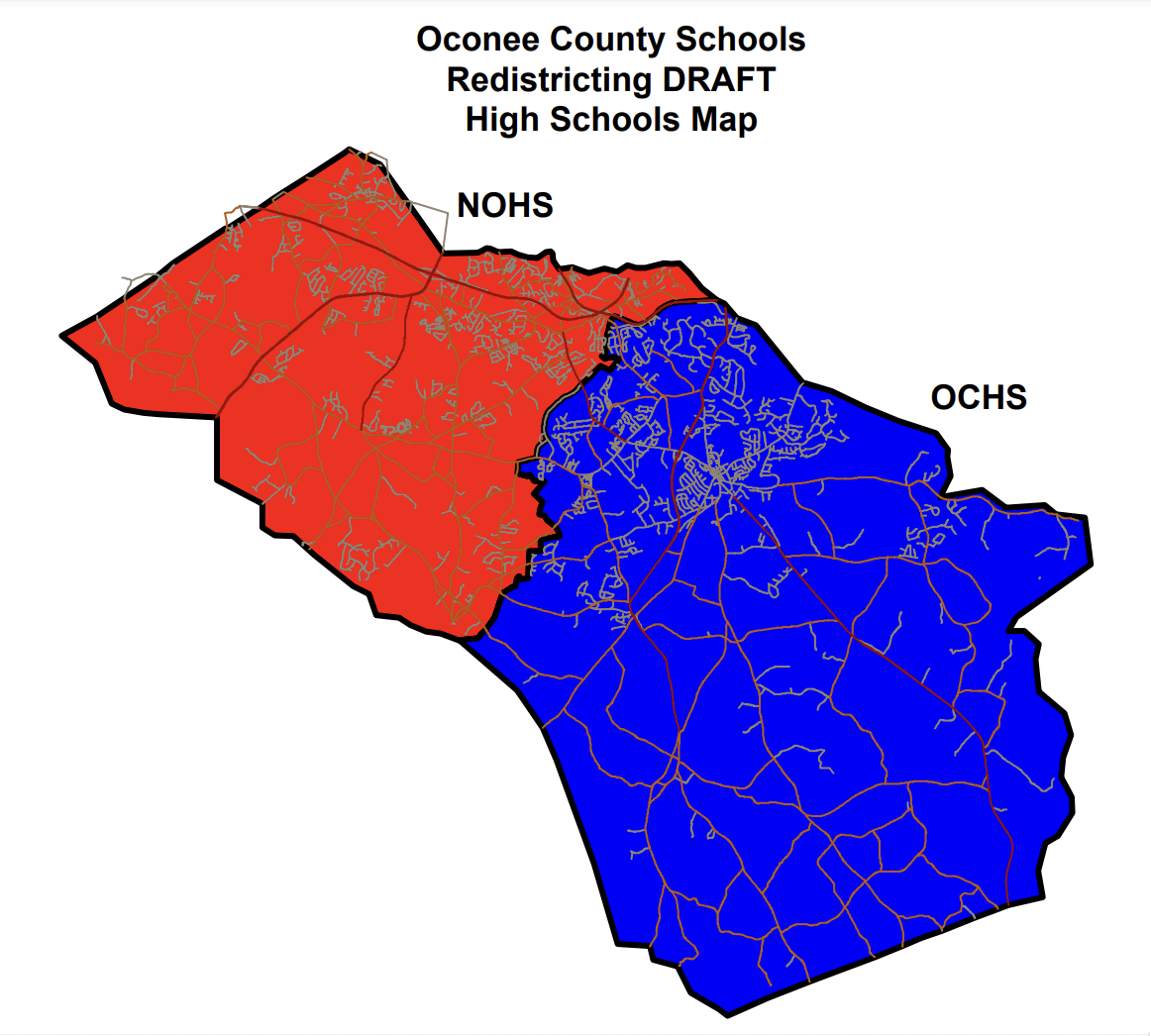 Oconee County Schools Redistricting DRAFT High Schools Map Oconee County SchoolsRedistricting DRAFTHigh Schools Map