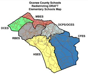 Oconee County Board of Education Unanimously Approves Redistricting Plan Due to the Opening of Dove Creek Middle School in August 2023